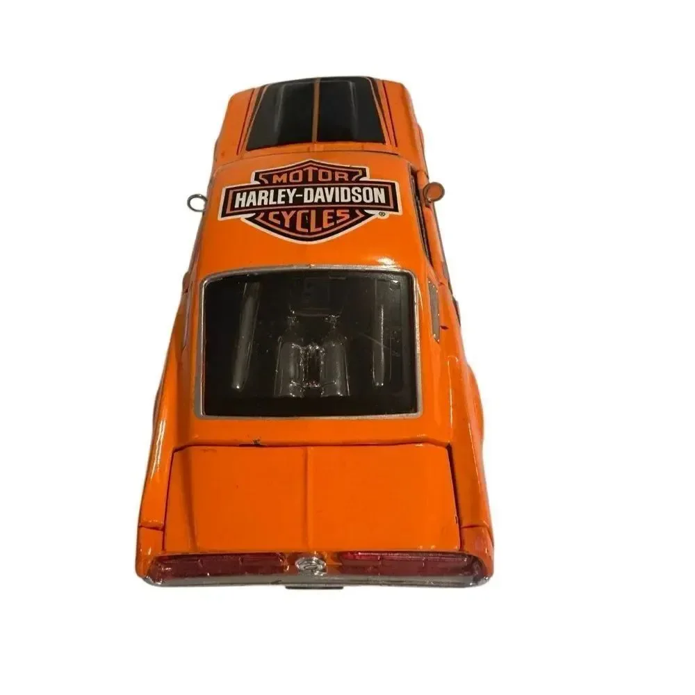 Harley-Davidson Black and Orange Toy Car
